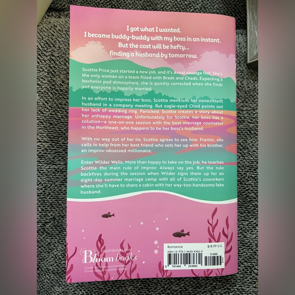 Vibrant Tropical Romance Book Cover with Playful Design - Picture 2 of 3